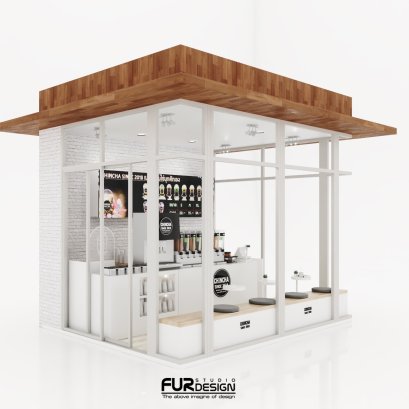 ออกแบบ ผลิต และติดตั้งร้าน : ร้าน ChinCha ชานมไข่มุก  @ปาซิโอ้ ลาดกระบัง กทม.